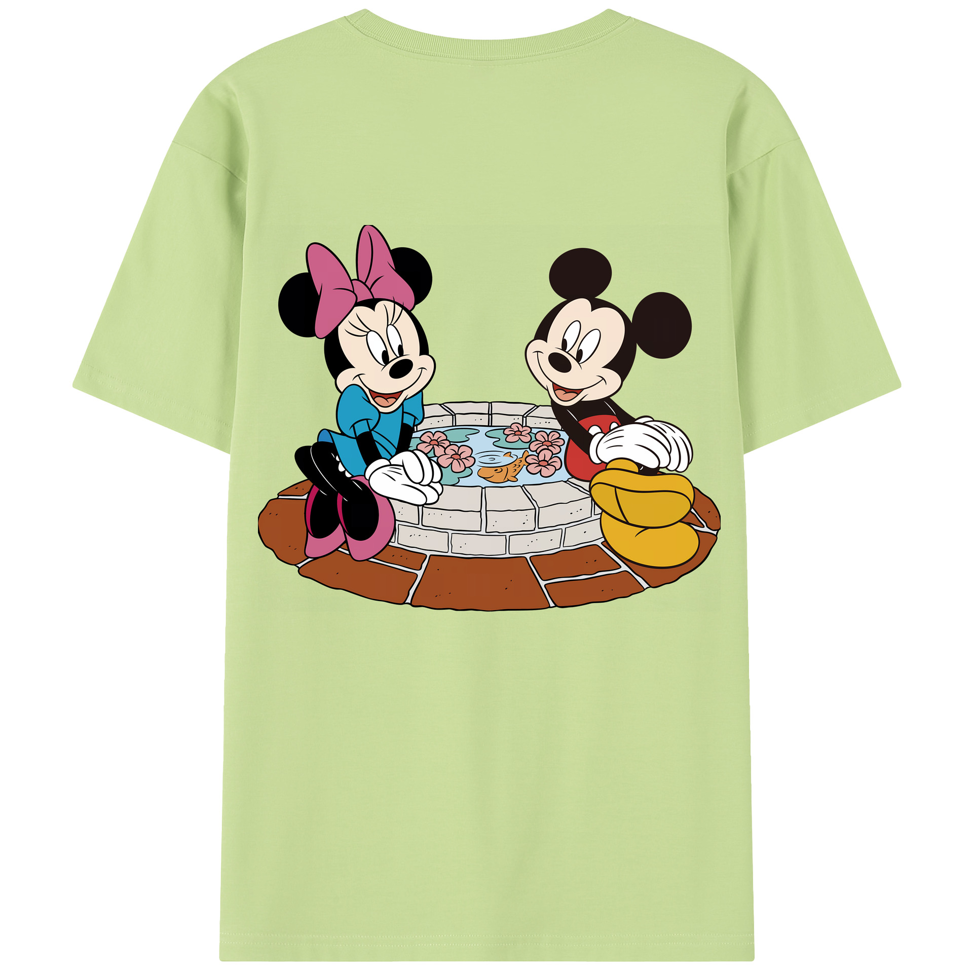 （画像用） ミッキーマウス Mickey Mouse 綿100％半袖Tシャツ（背面プリント）